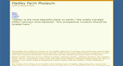 Desktop Screenshot of hadleyfarmmuseum.org